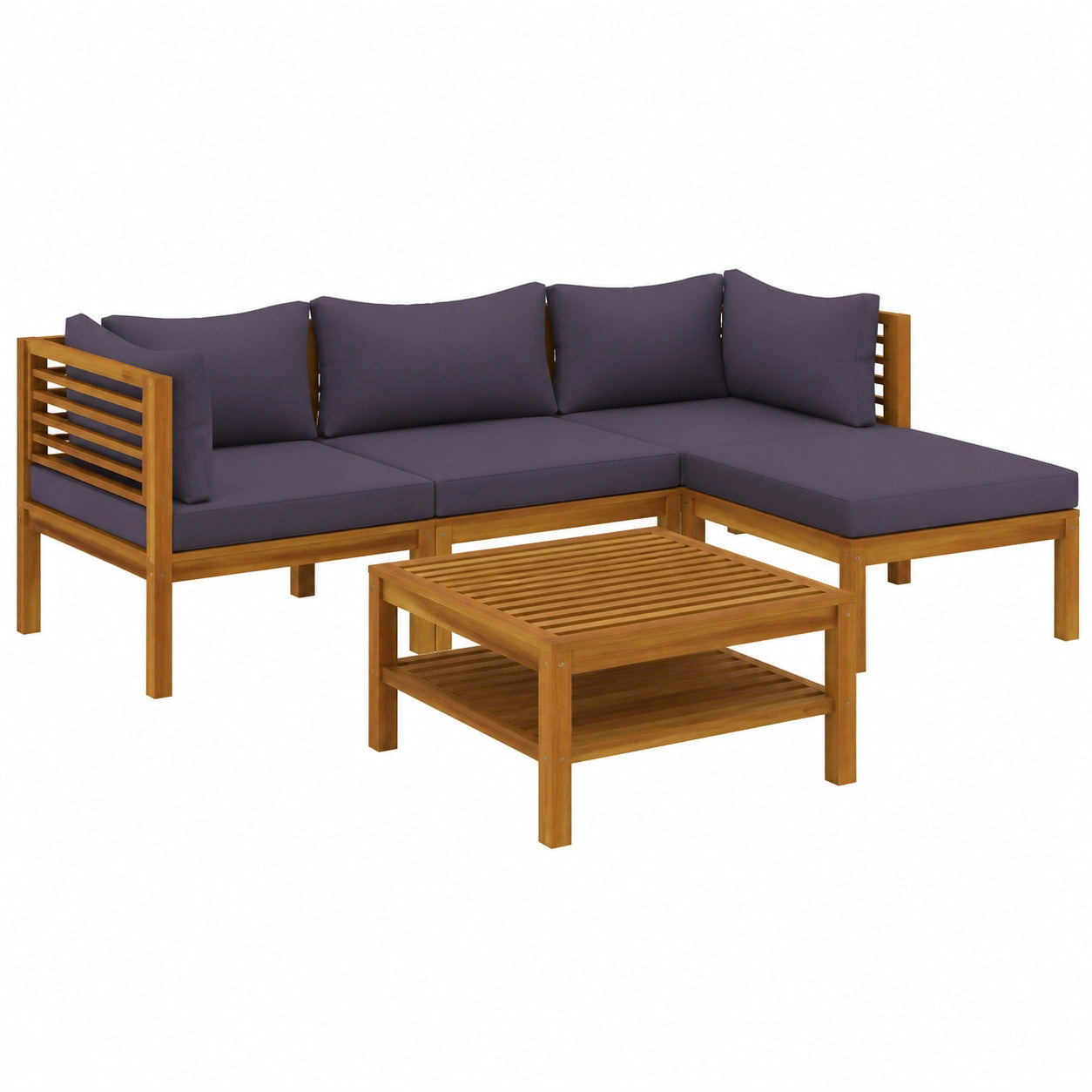 Salon de jardin, 5 pièces, pour la terrasse ou le jardin