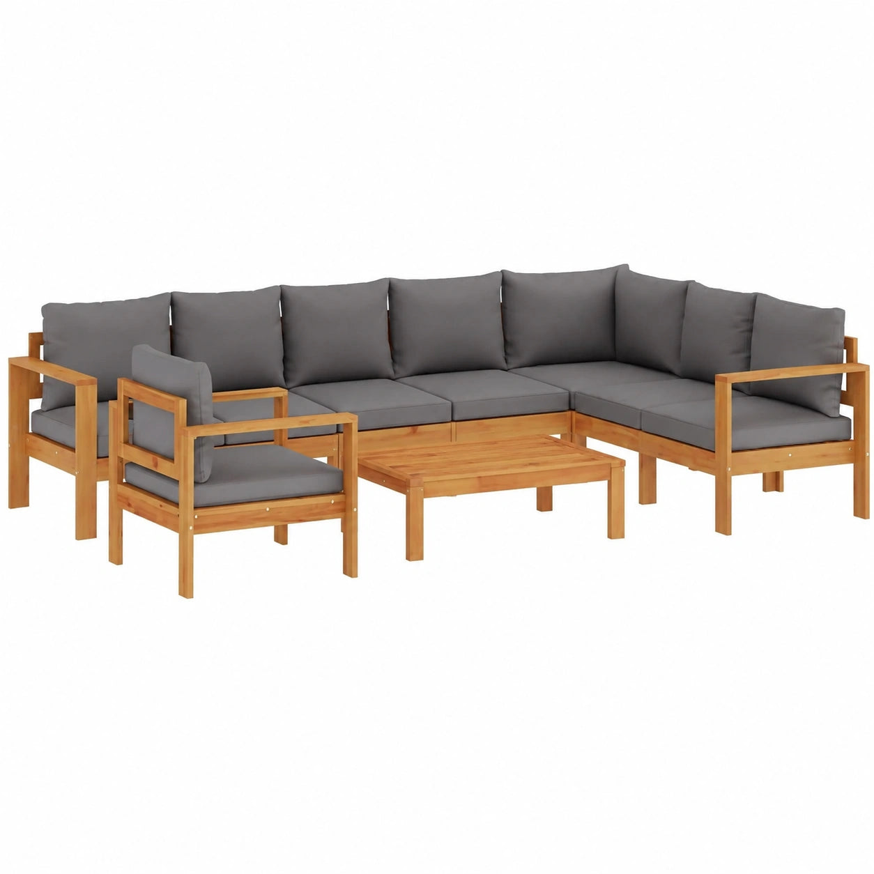 Salon de jardin, modulable, 6 pièces, pour la terrasse ou le jardin