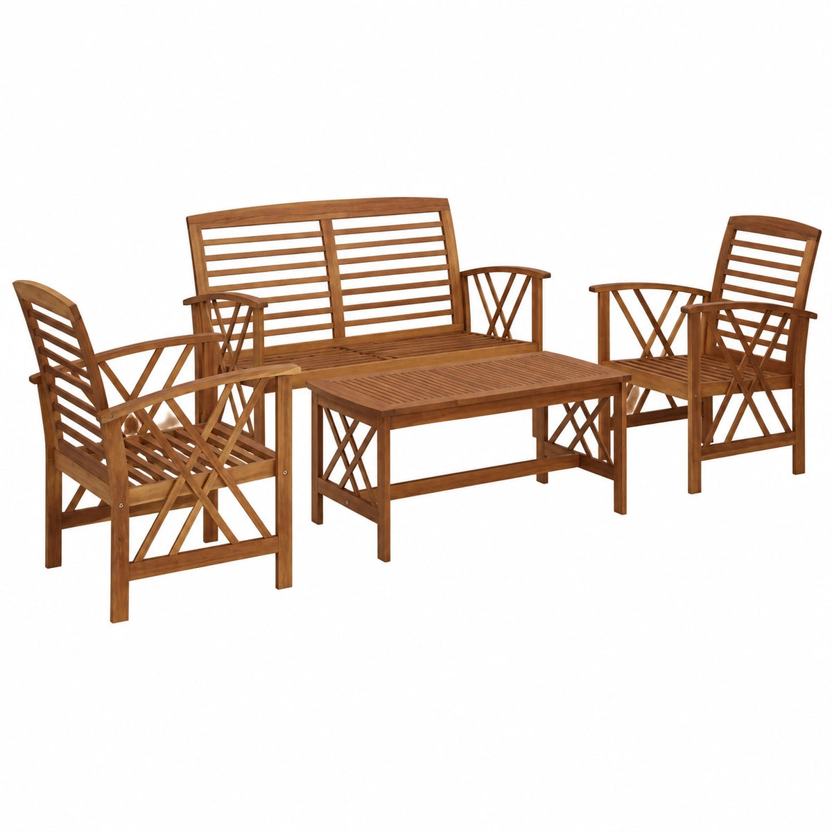 Salon de jardin, 4 pièces, pour la terrasse ou le jardin