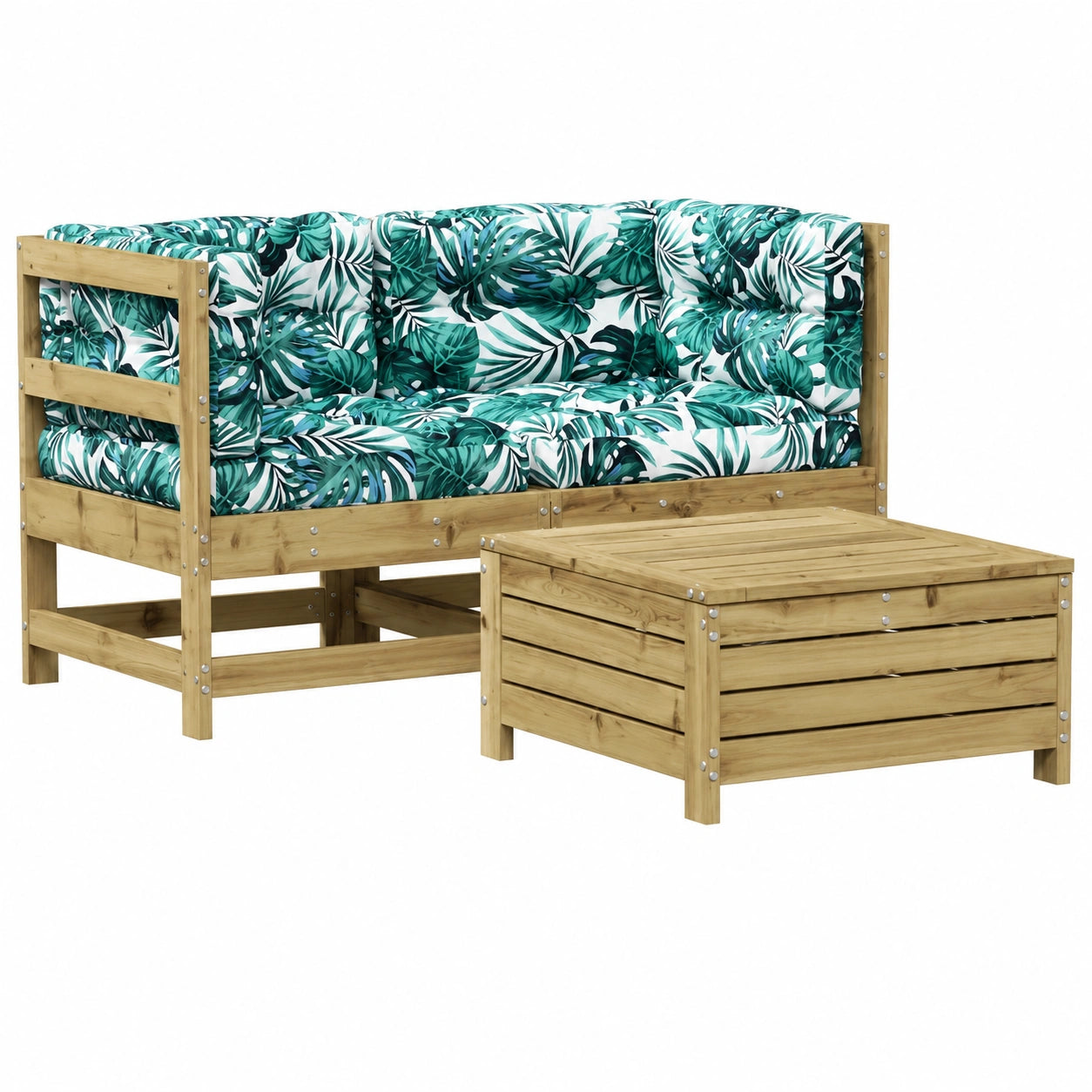 Salon de jardin, 3 pièces, pour la terrasse ou le jardin