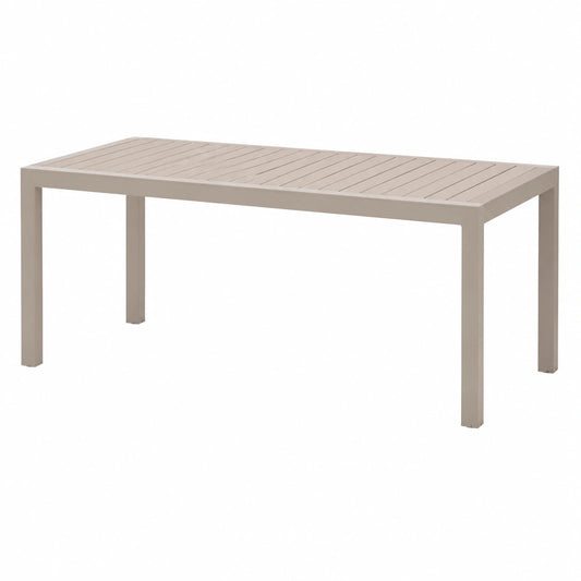 Table, en aluminium et lin, 6 places, pour les espaces de vie